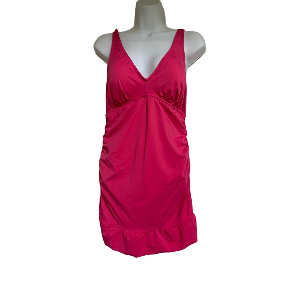 Embrace Your Curves Barbie Pink One Piece Swim Dress Size Large